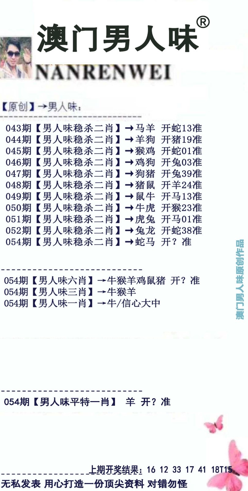 054期男人味，天下彩_免费资料大全
