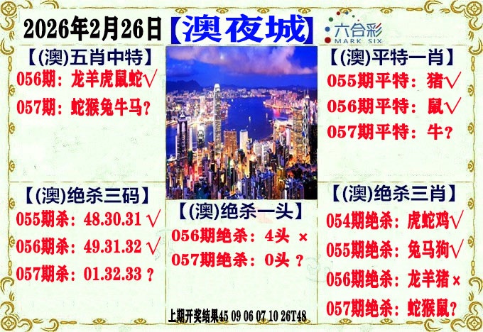 资料最准057期：澳门夜城