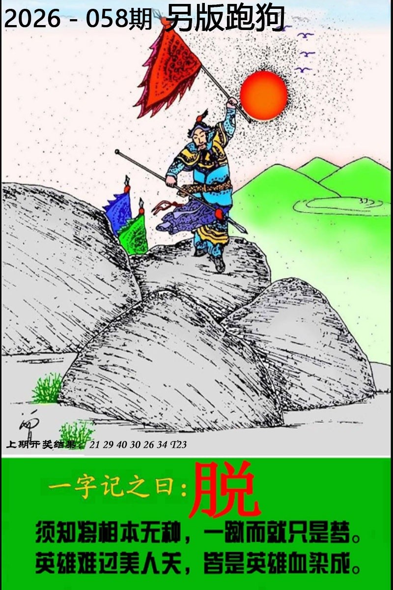 金多宝058期：另版跑狗图