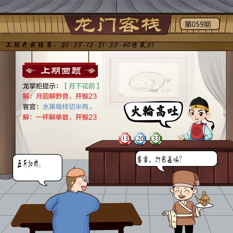 澳门今晚必中一肖一码059期：龙门客栈