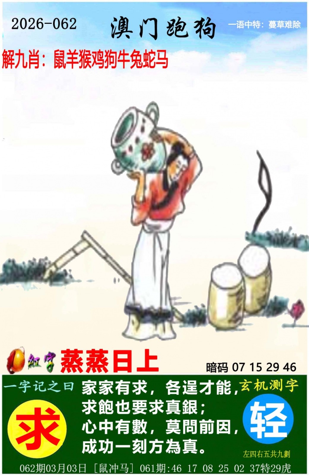 062期：澳门跑狗图，新澳门跑狗图