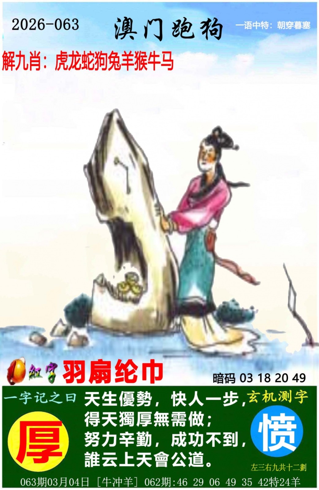 灵感数字诗063期：澳门跑狗图