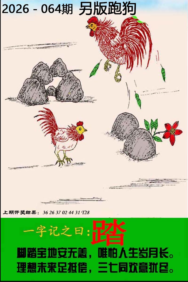 六合宝典064期：另版跑狗图