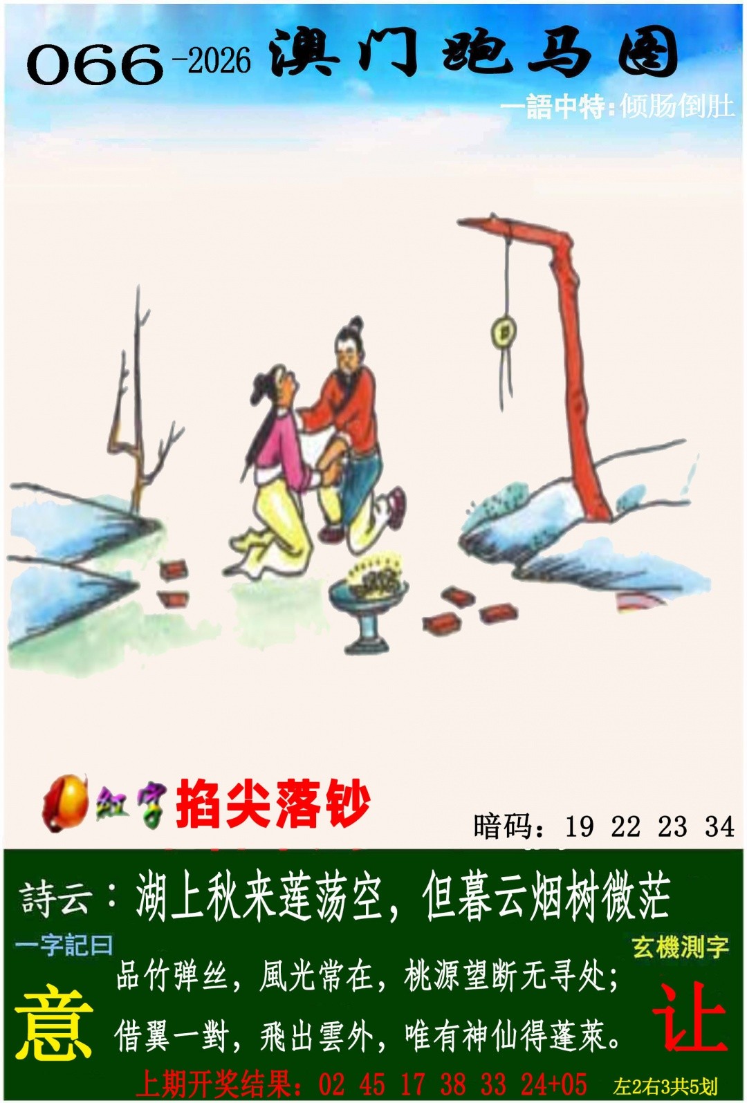 一句解特066期：跑马图