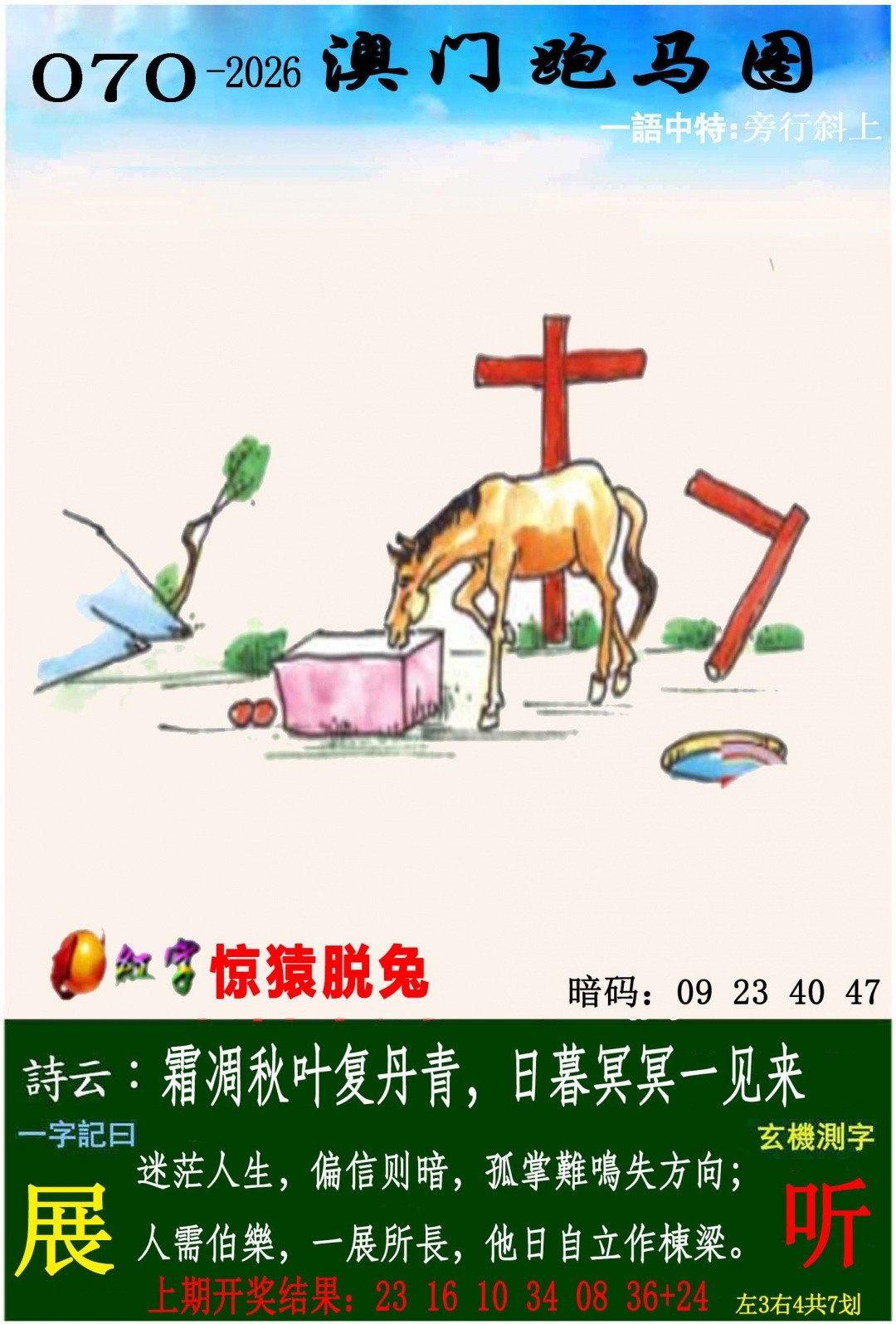 070期：跑马图，澳门六合彩资料大全-澳门六合彩马会传真