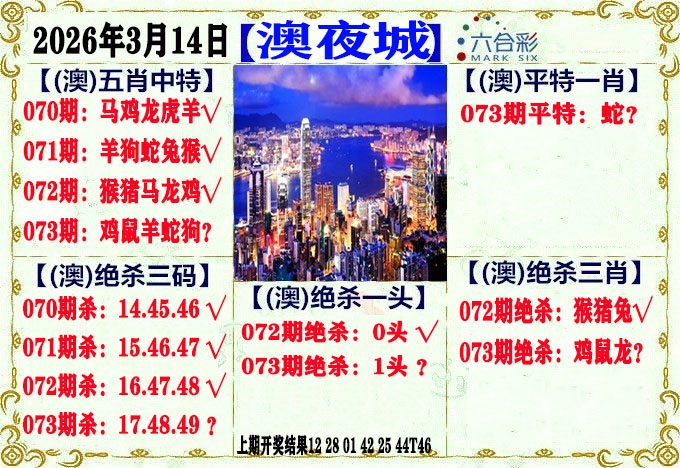 073期王中王：澳门夜城