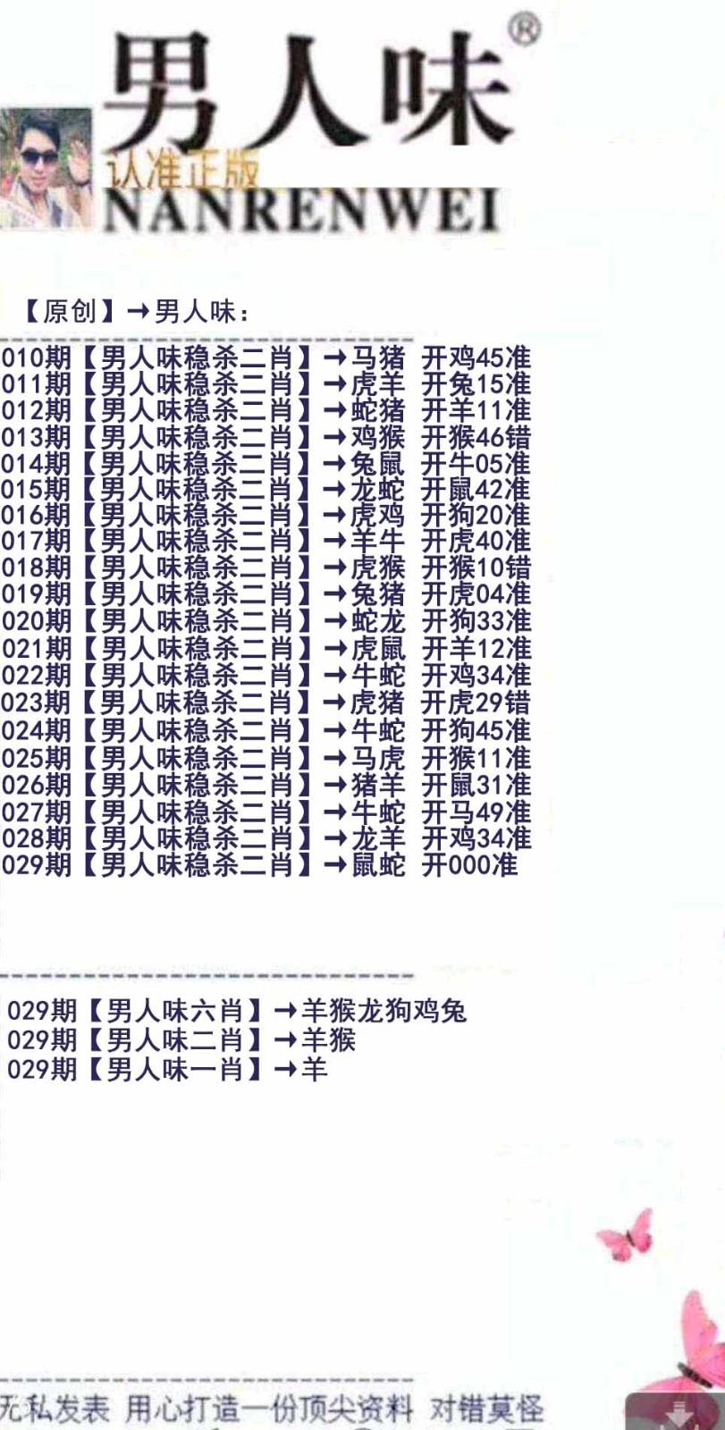 天空彩：029期男人味