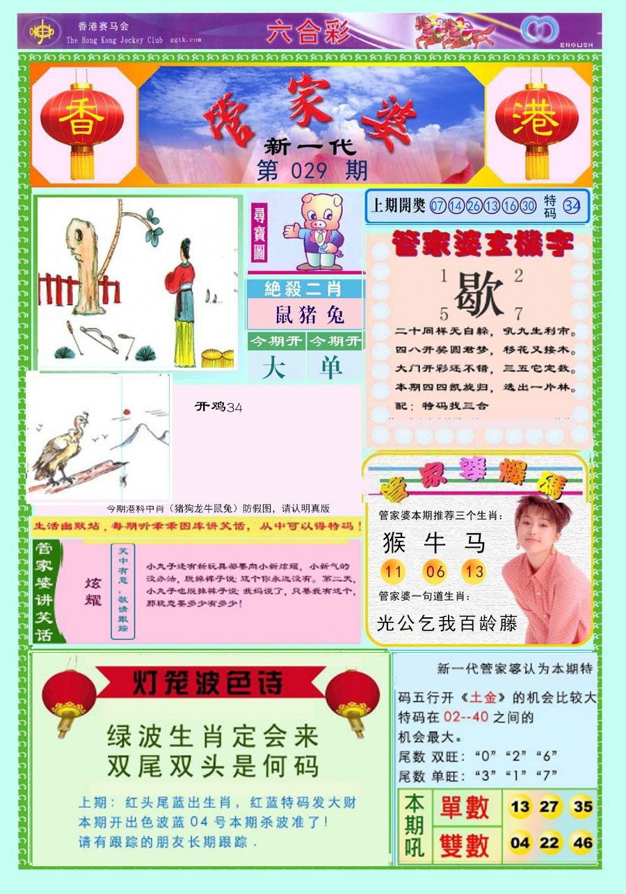 全年开奖记录029期：新一代管家婆