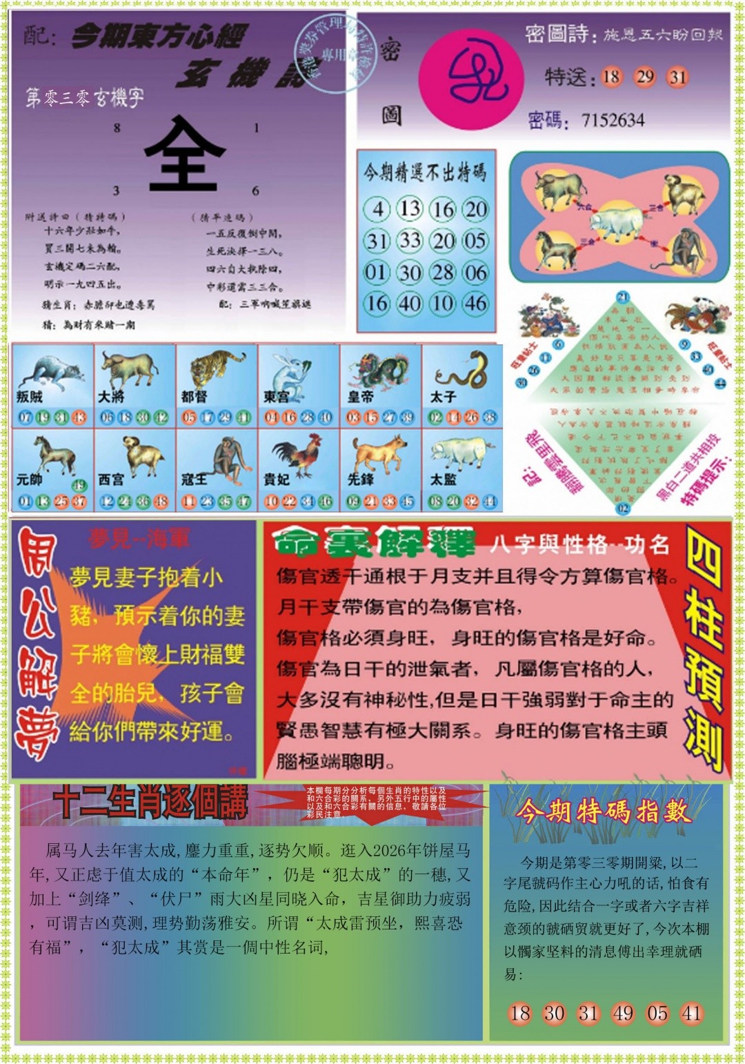 030期：东方心经B，香港六合彩马会传真