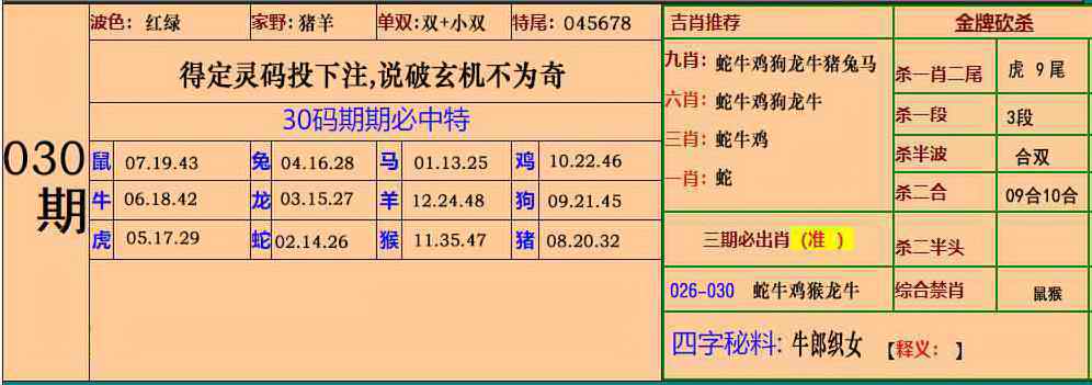 小鱼儿030期：小鱼儿30码期期中