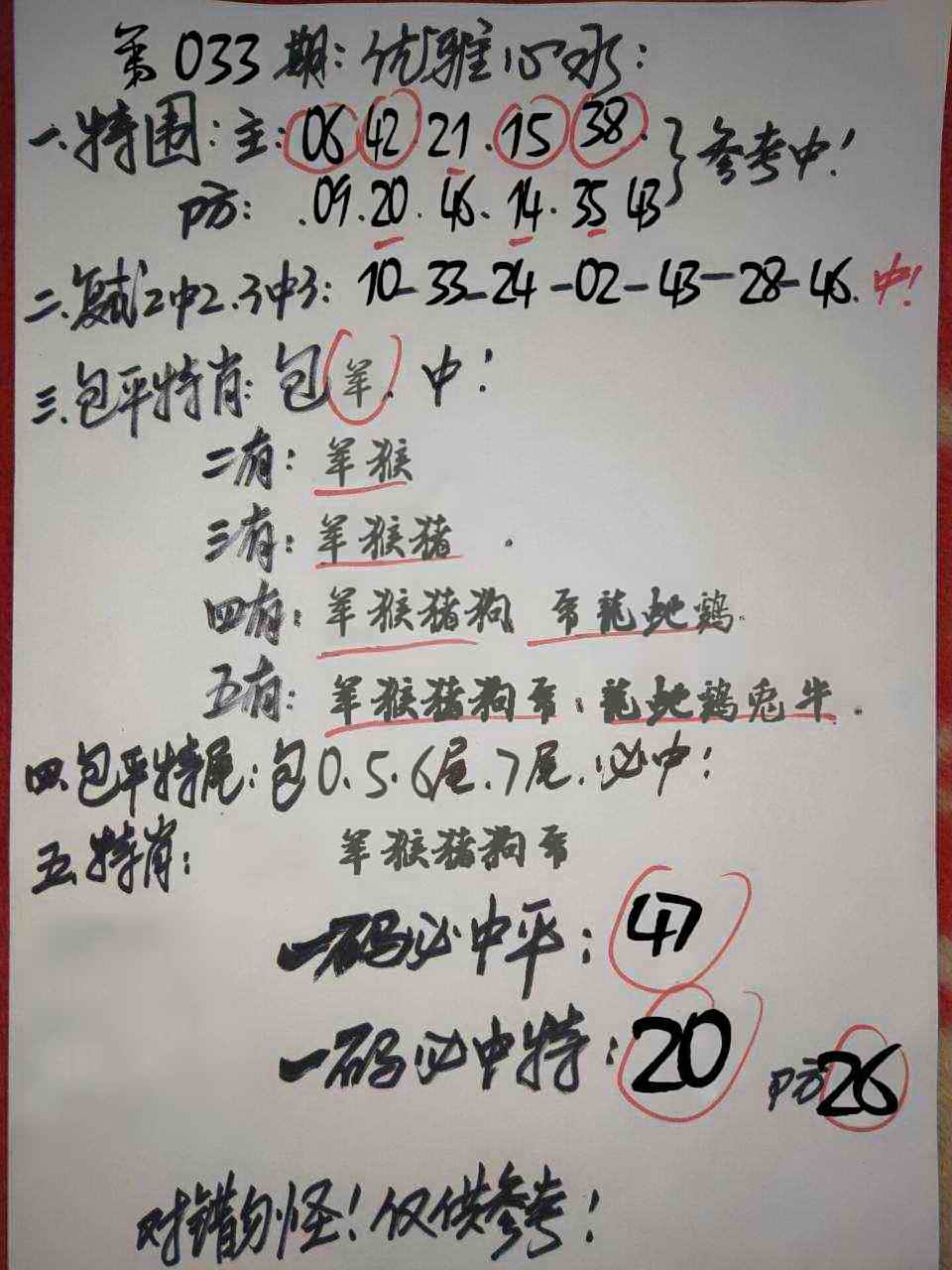 033期澳码今日预测：优雅心水