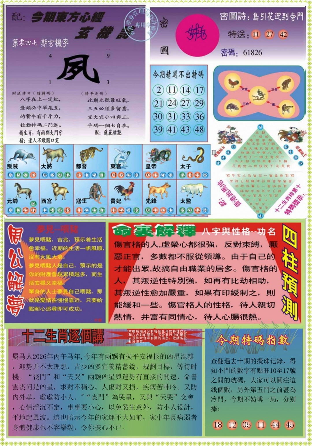 J2开奖现场：047期东方心经B