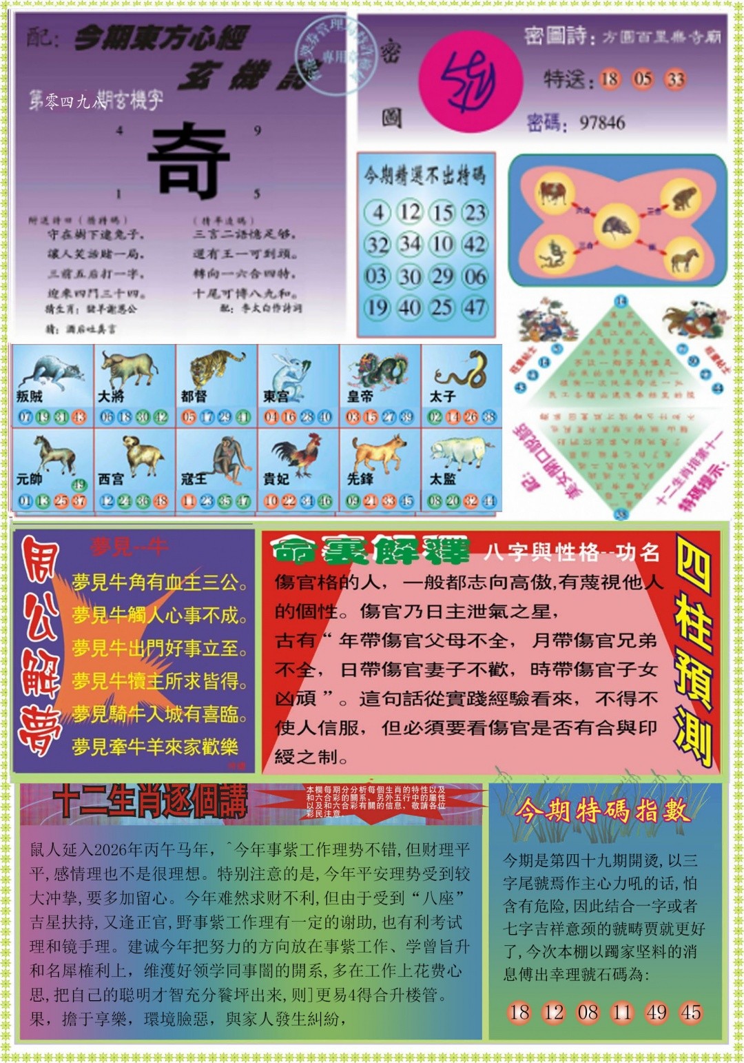 J2开奖现场：049期东方心经B