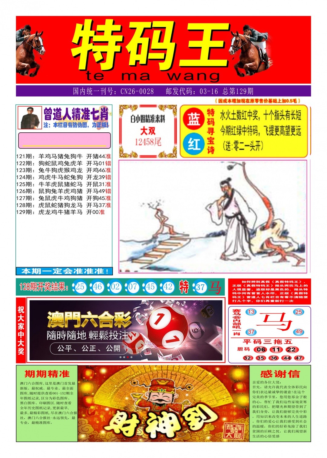 澳门特码王A：129期特码王A