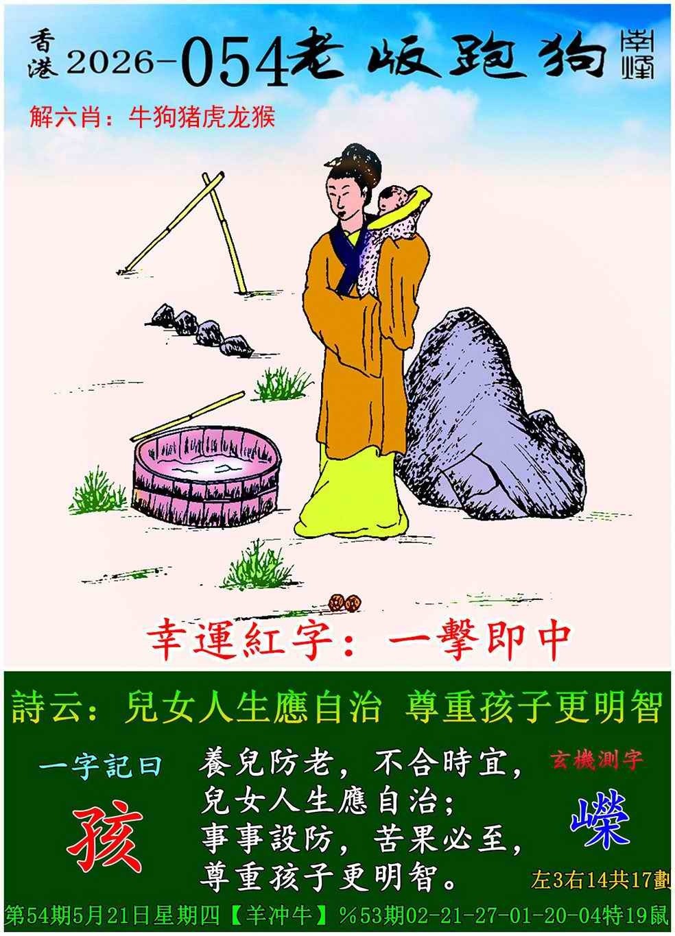 六合彩开奖网：054期老版跑狗