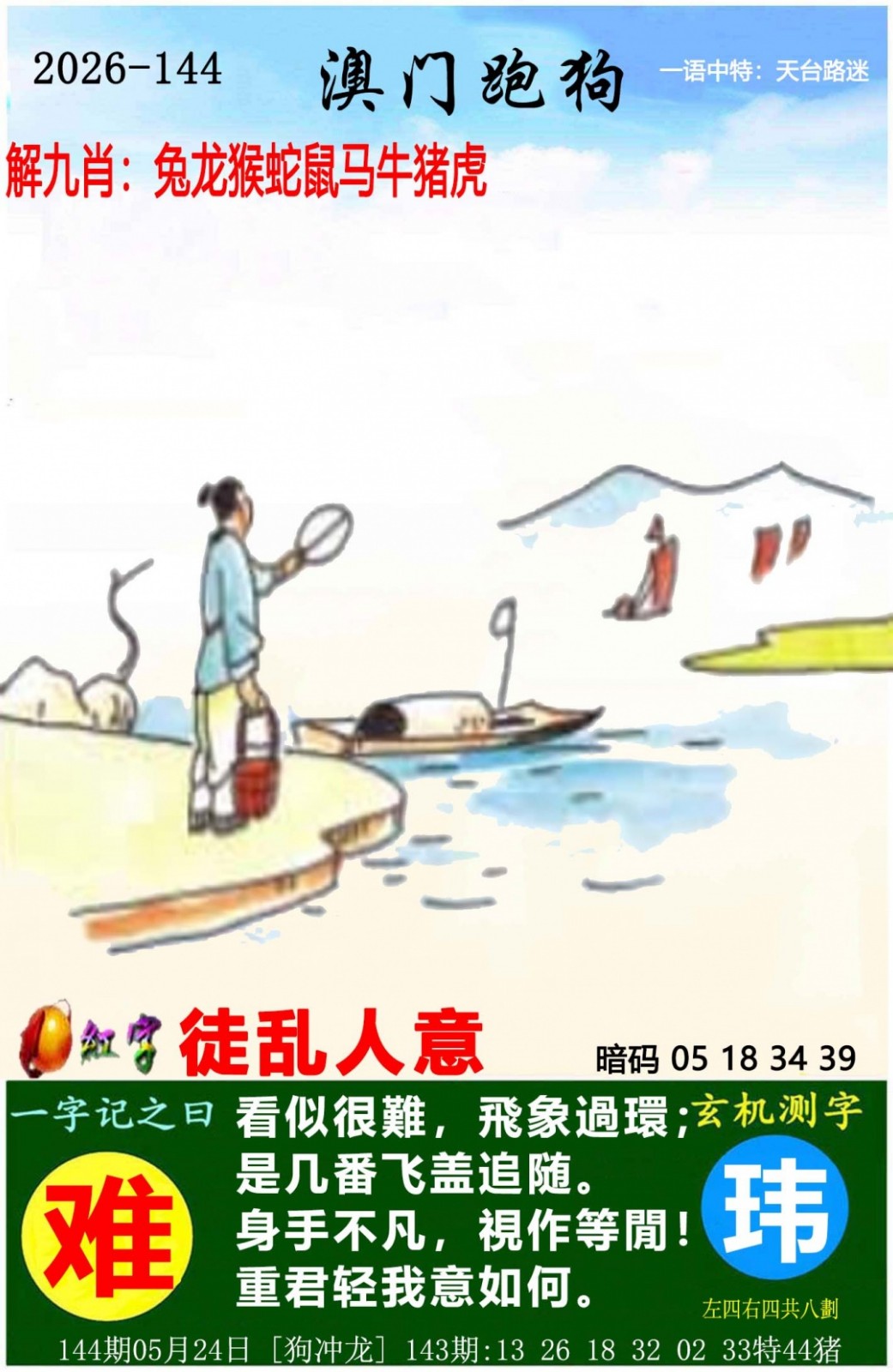 六合彩开奖网：144期澳门跑狗图