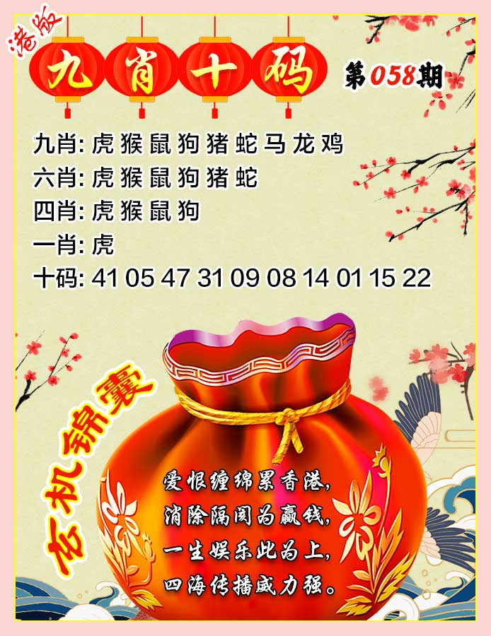 蛇蛋图058期：九肖十码