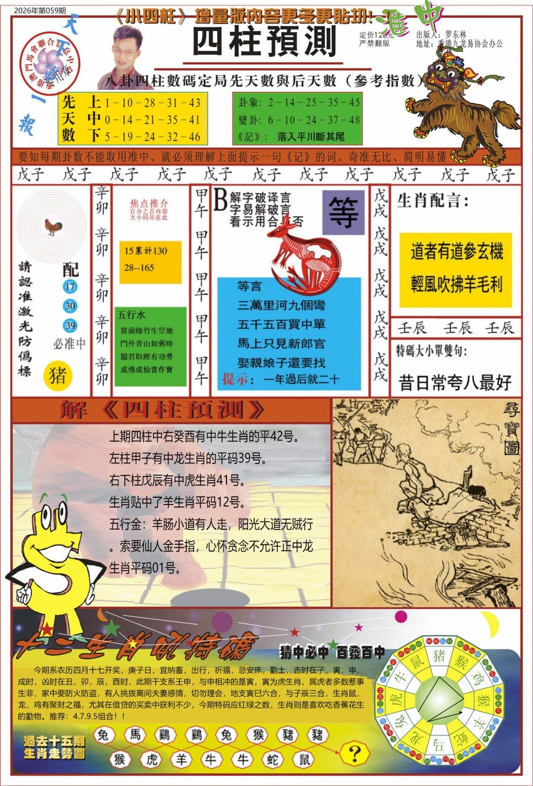 青龙阁059期：中四柱预测A