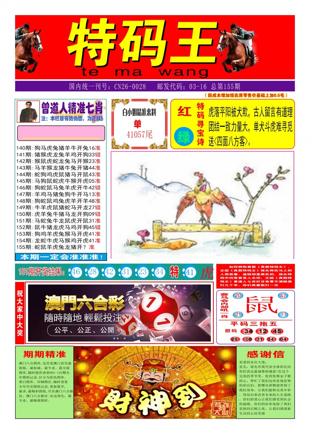 澳门特码王A155期：特码王A