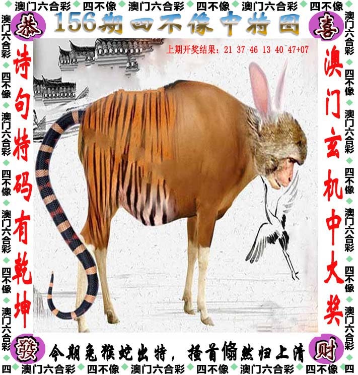 十拿九稳156期：四不像