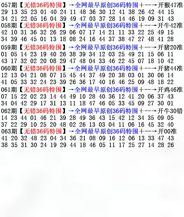 36码特围-图库大全063期：36码特围