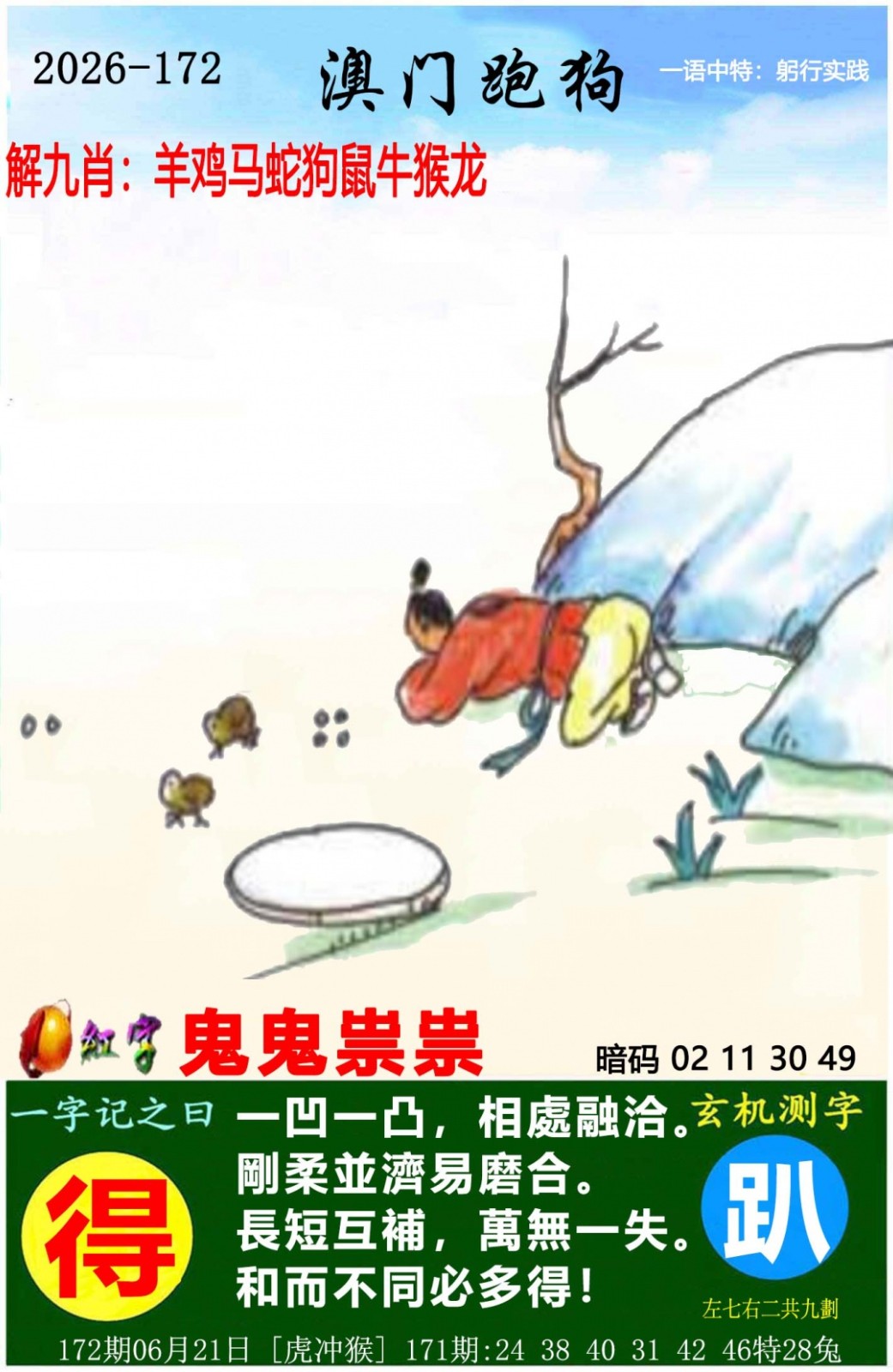 图库大全：172期澳门跑狗图