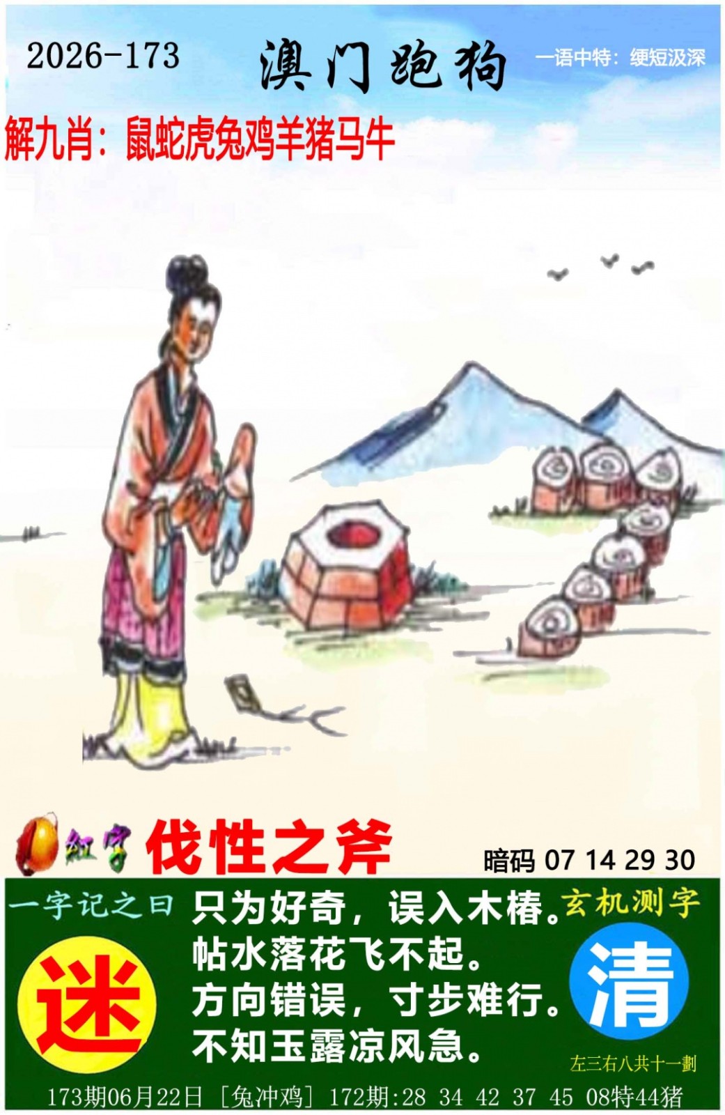 图库大全173期：澳门跑狗图