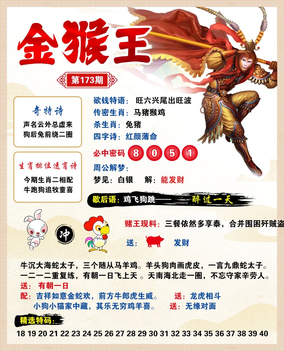 印刷图库：173期金猴王