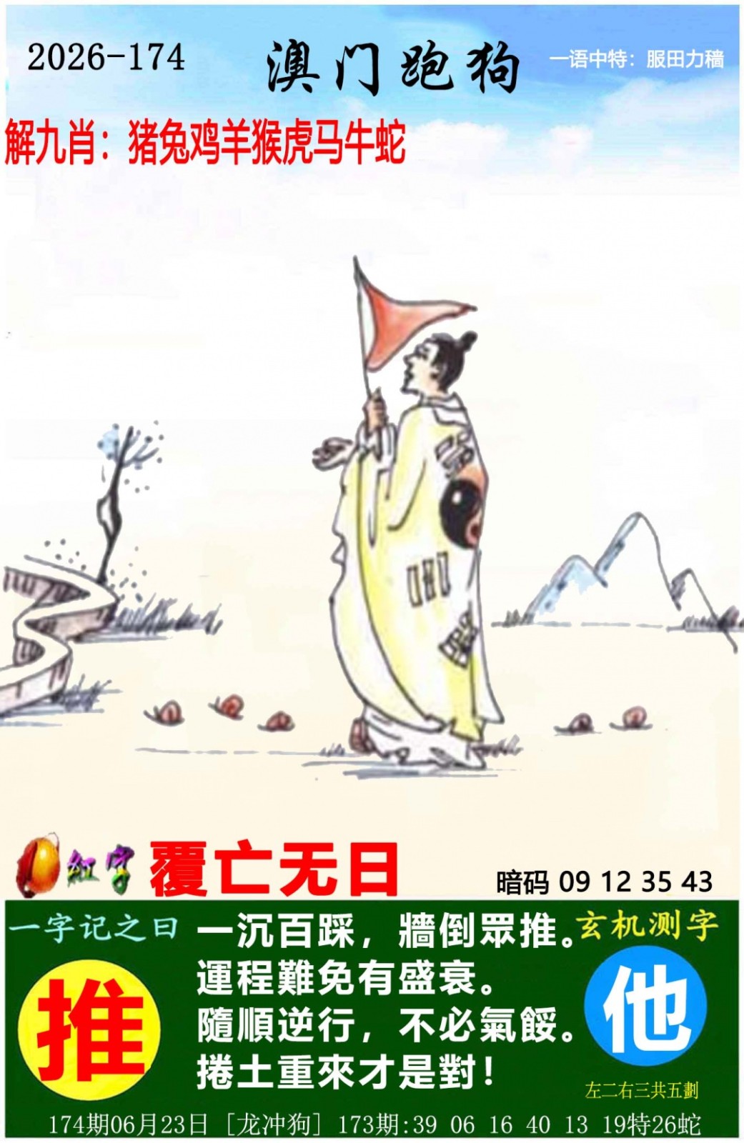 图库大全：174期澳门跑狗图