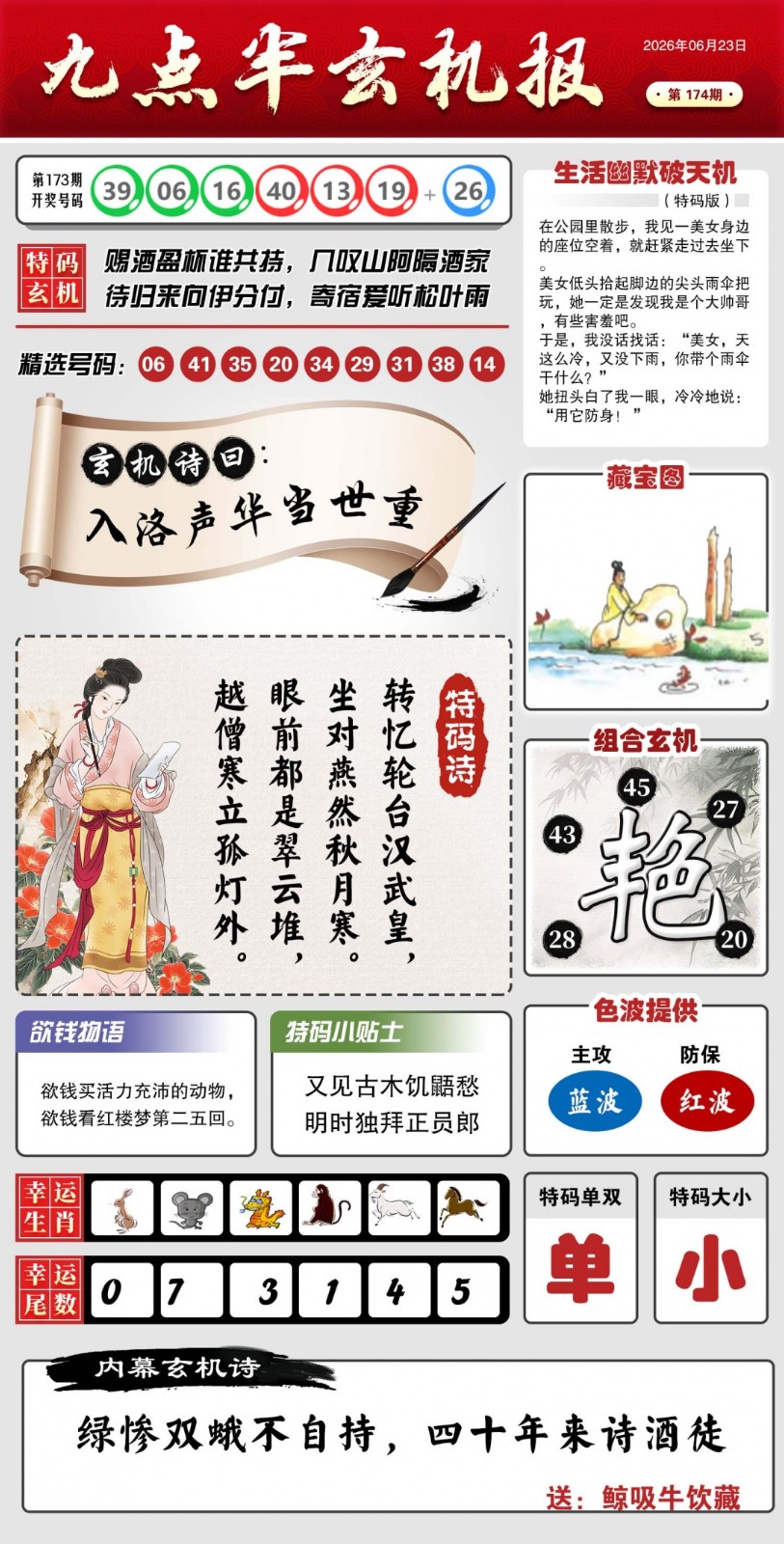 跑狗论坛174期：九点半玄机报