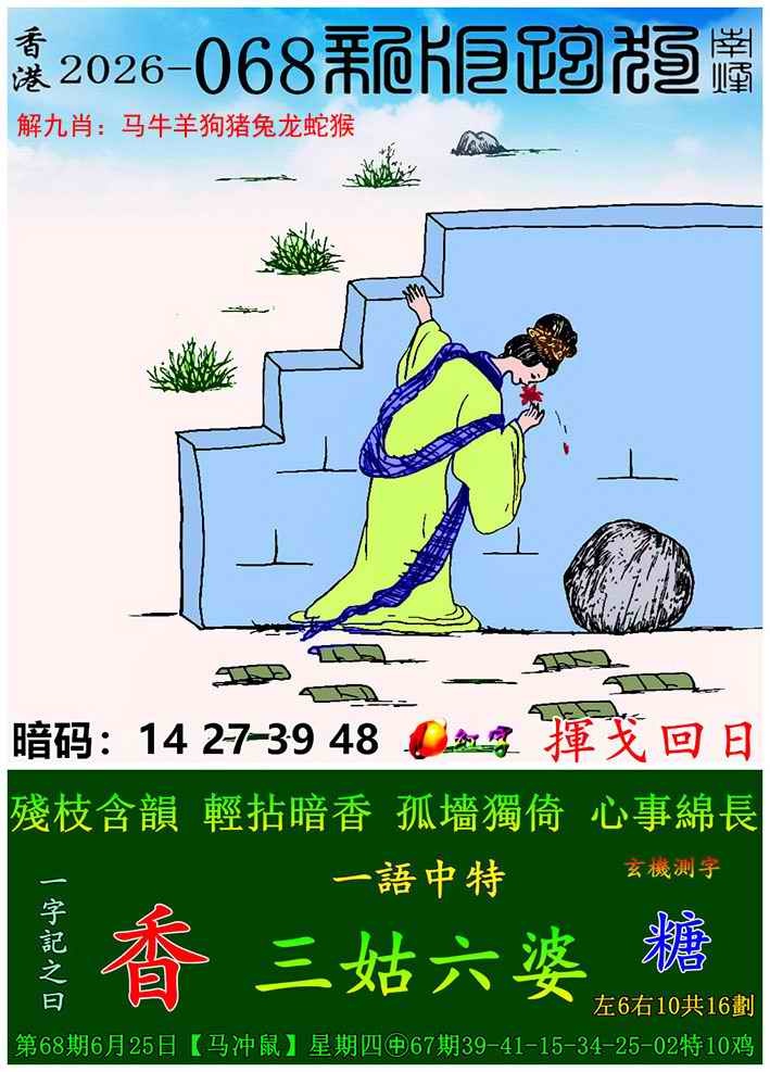 香港论坛：068期新版跑狗图