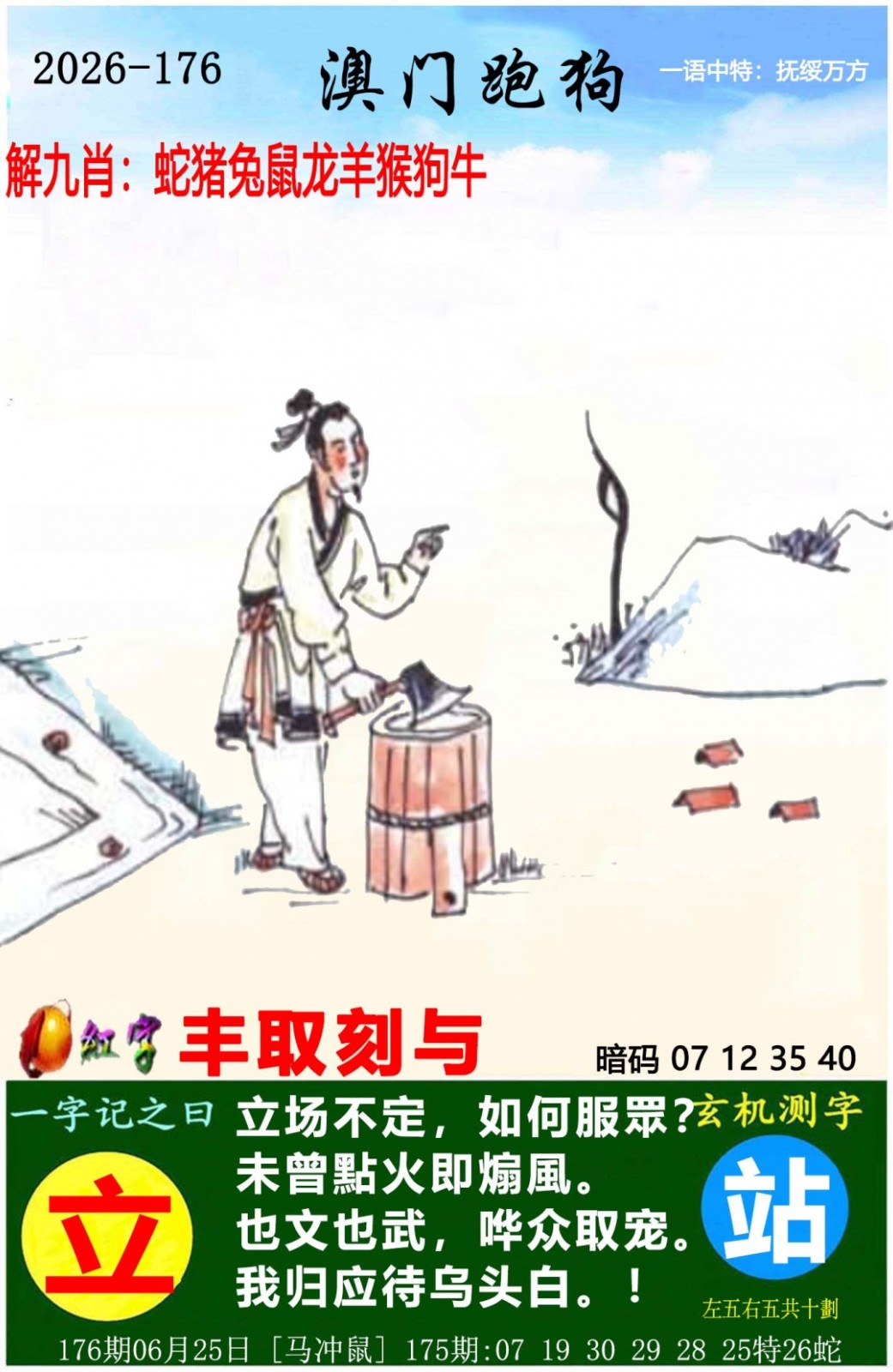 澳门彩跑狗图176期：澳门跑狗图