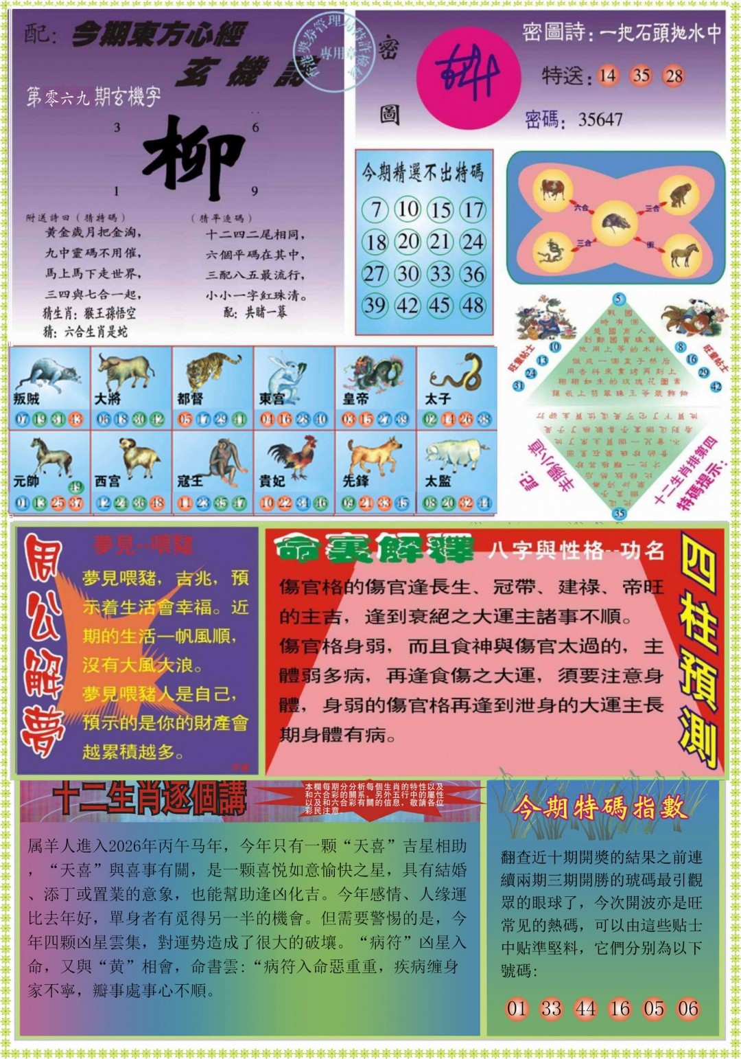 图库大全069期：东方心经B