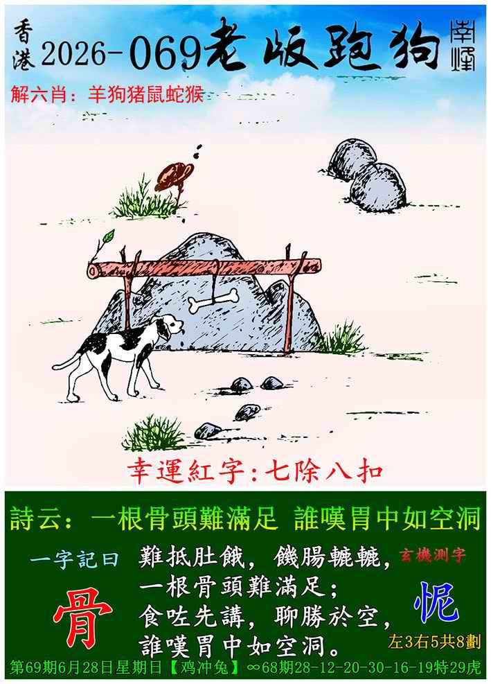 香港挂牌179期：老版跑狗图