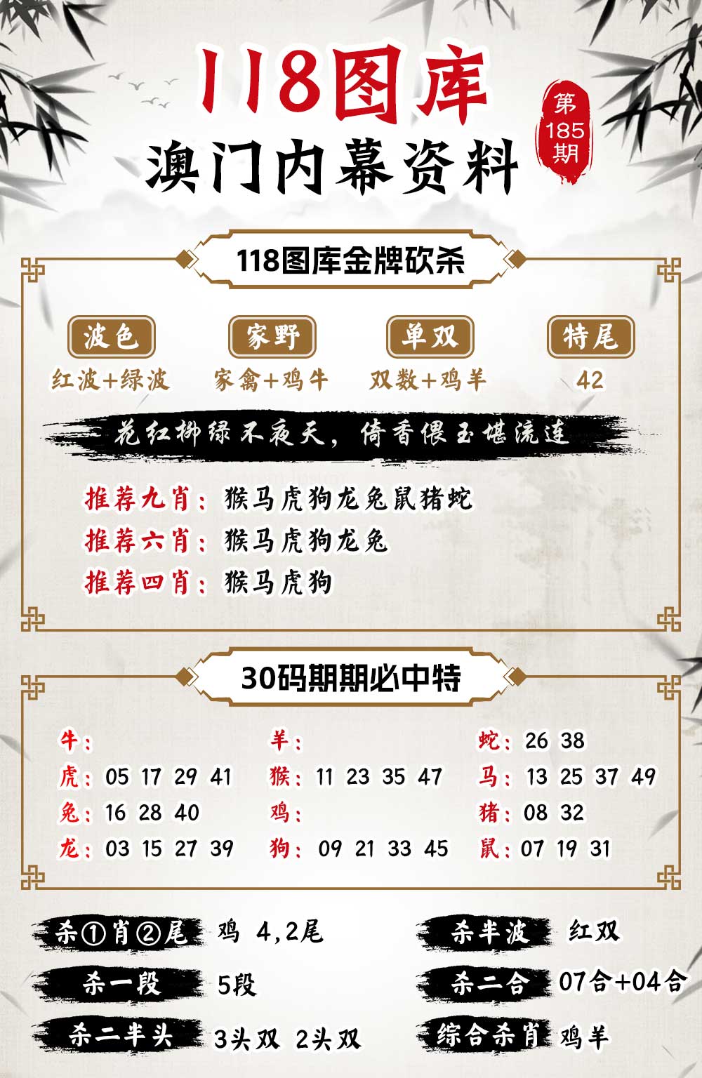 118图库185期：118内幕资料