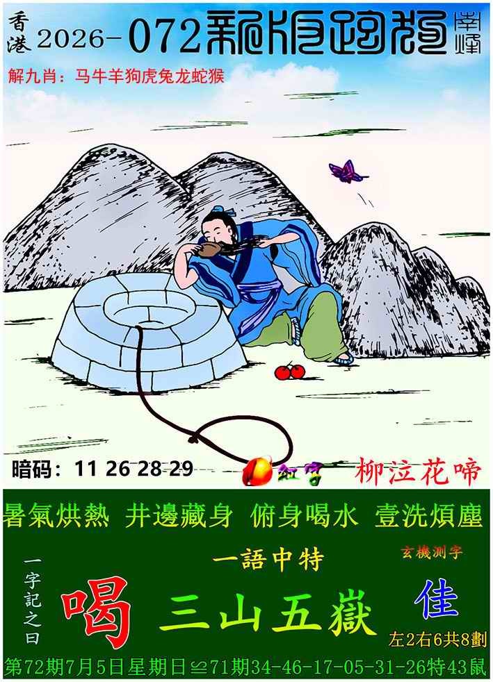 香港六合彩-狗狗系列：072期新版跑狗图