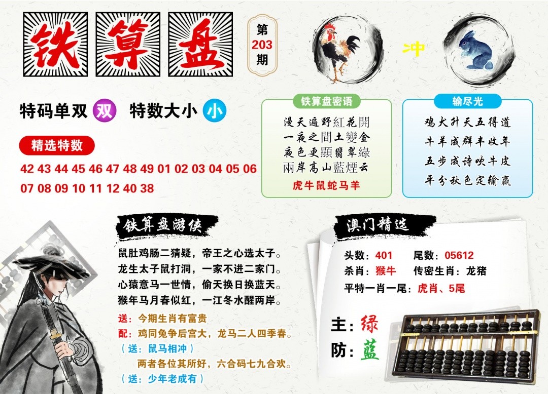 铁算盘论坛203期：澳门铁算盘