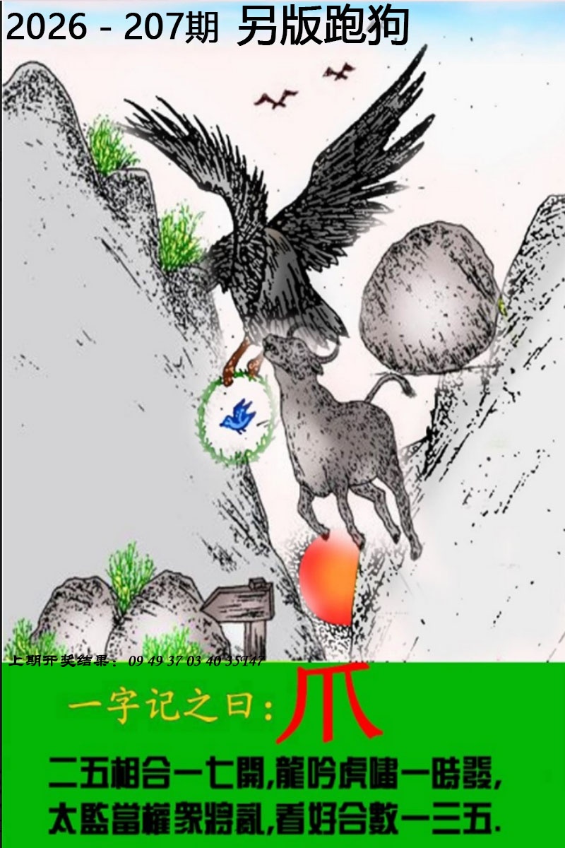 澳门跑狗论坛：207期另版跑狗图