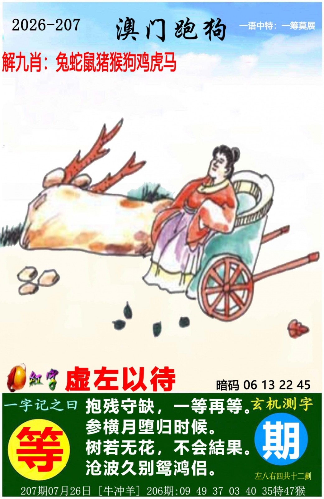 全年历史图库207期：澳门跑狗图