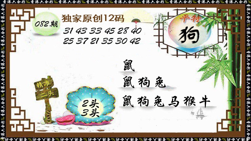 彩库论坛082期：独家原创12码