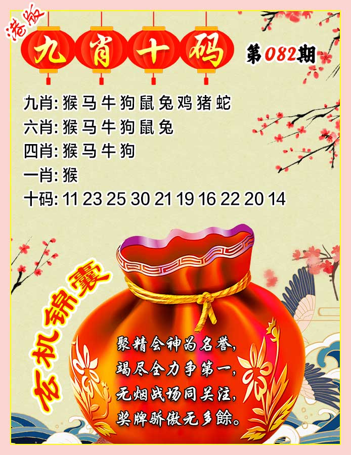 澳门跑狗论坛：082期九肖十码