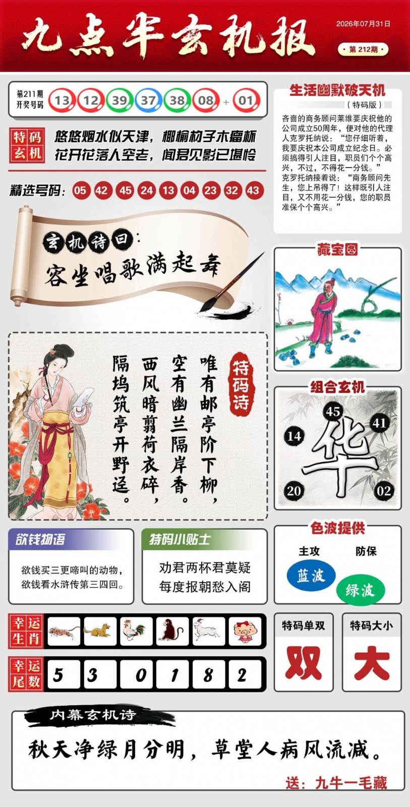 香港六合彩资料图库212期：九点半玄机报