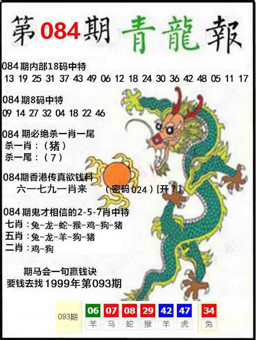 小鱼儿084期：青龙报