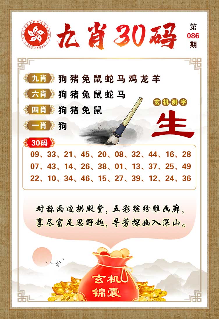 跑狗论坛086期：九肖30码