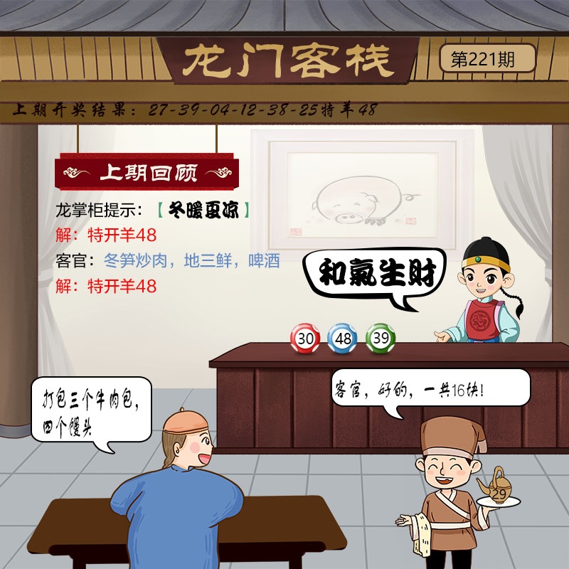 新澳门六合彩内幕特码：221期龙门客栈