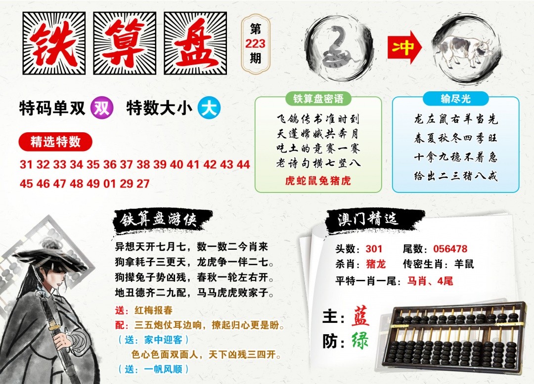 凤凰天机高手坛223期：澳门铁算盘