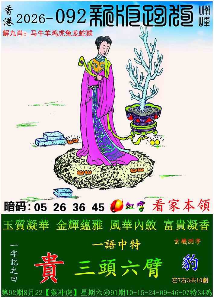 九龙皇心水论坛：092期新版跑狗图