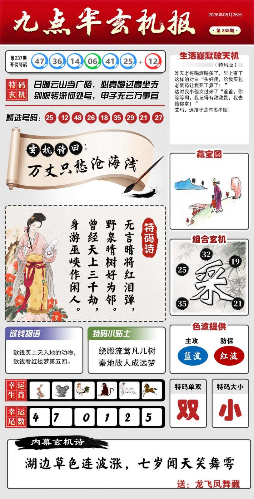 港澳百胜论坛：238期九点半玄机报