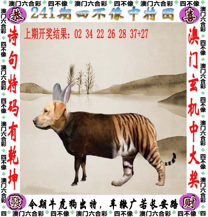 天机阁精英论坛：241期四不像