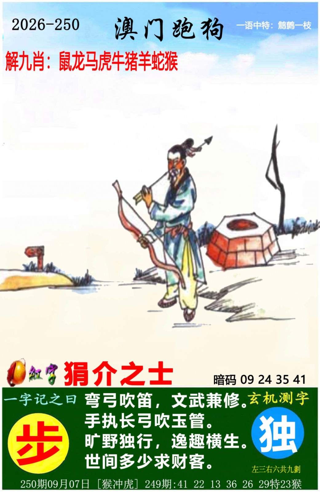 彩图大全：250期澳门跑狗图
